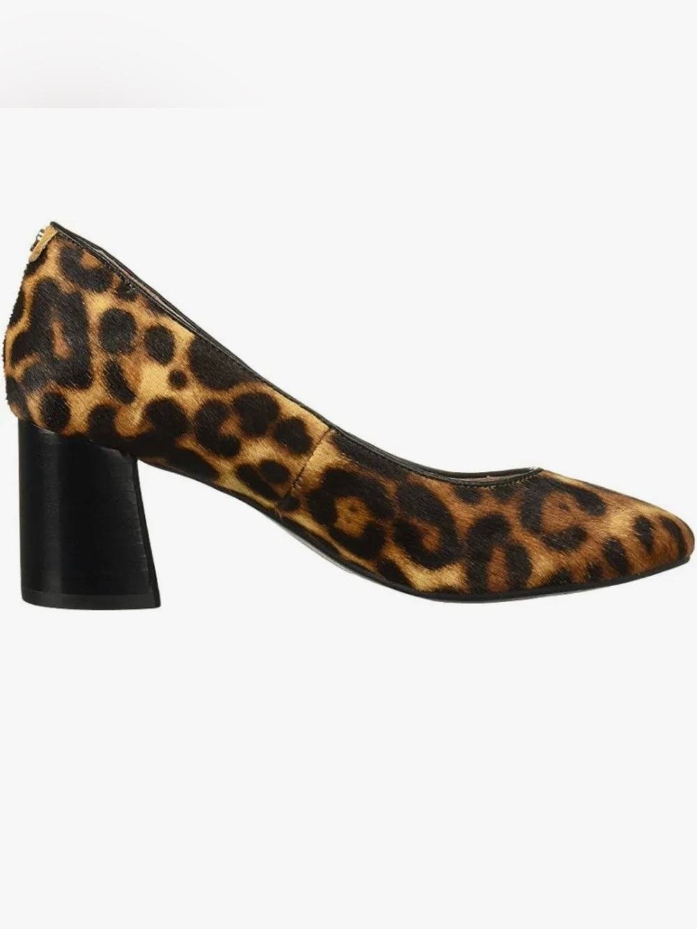 Taryn Rose Ricki Calf Hair Block Heel Leopard Print Pumps Size 8.5 Chic Preppy
